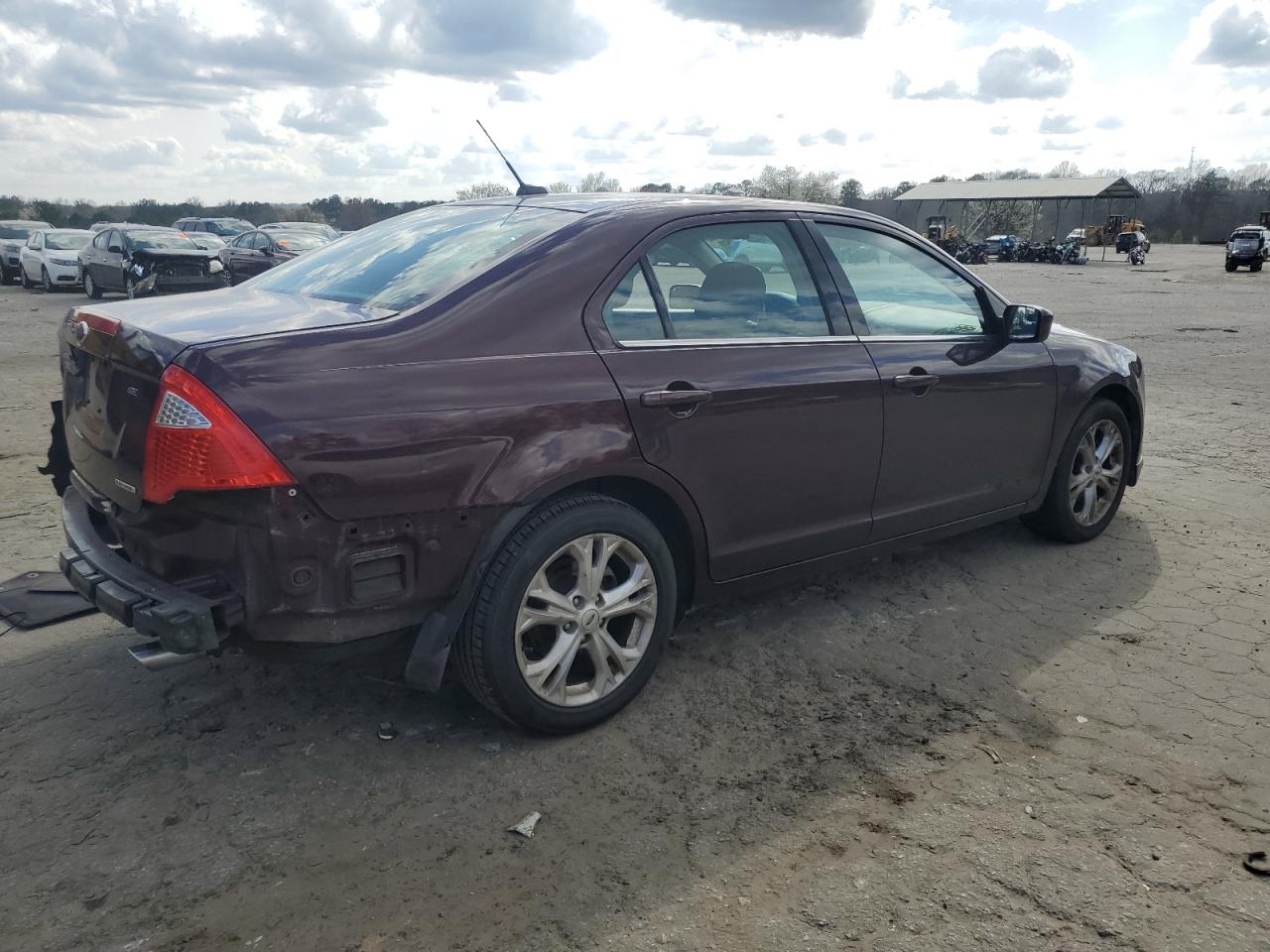 2012 Ford Fusion VIN 3FAHP0HG5CR274014 Copart auction photo, front end / rear end damage thumbnail 3