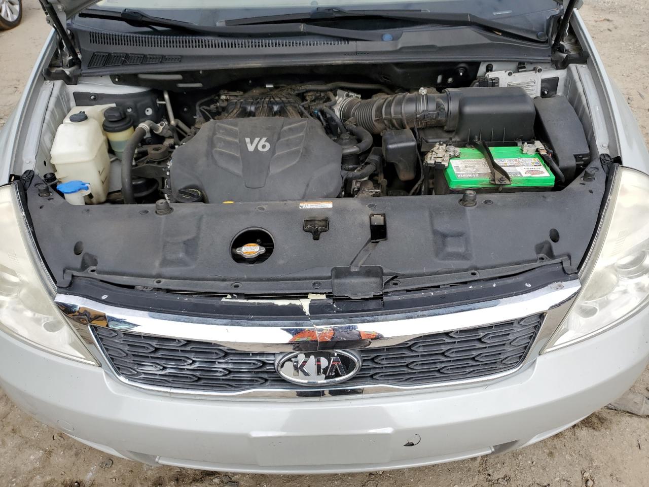 2012 KIA Sedona VIN KNDMG4C75C6454968 Copart auction photo, front end damage thumbnail 12