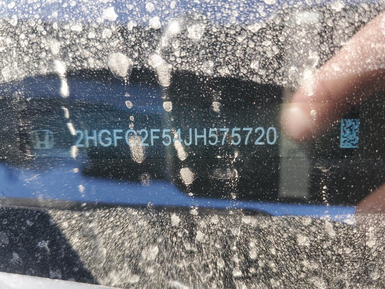 2018 Honda Civic VIN 2HGFC2F54JH575720 Copart auction photo, side damage thumbnail 12