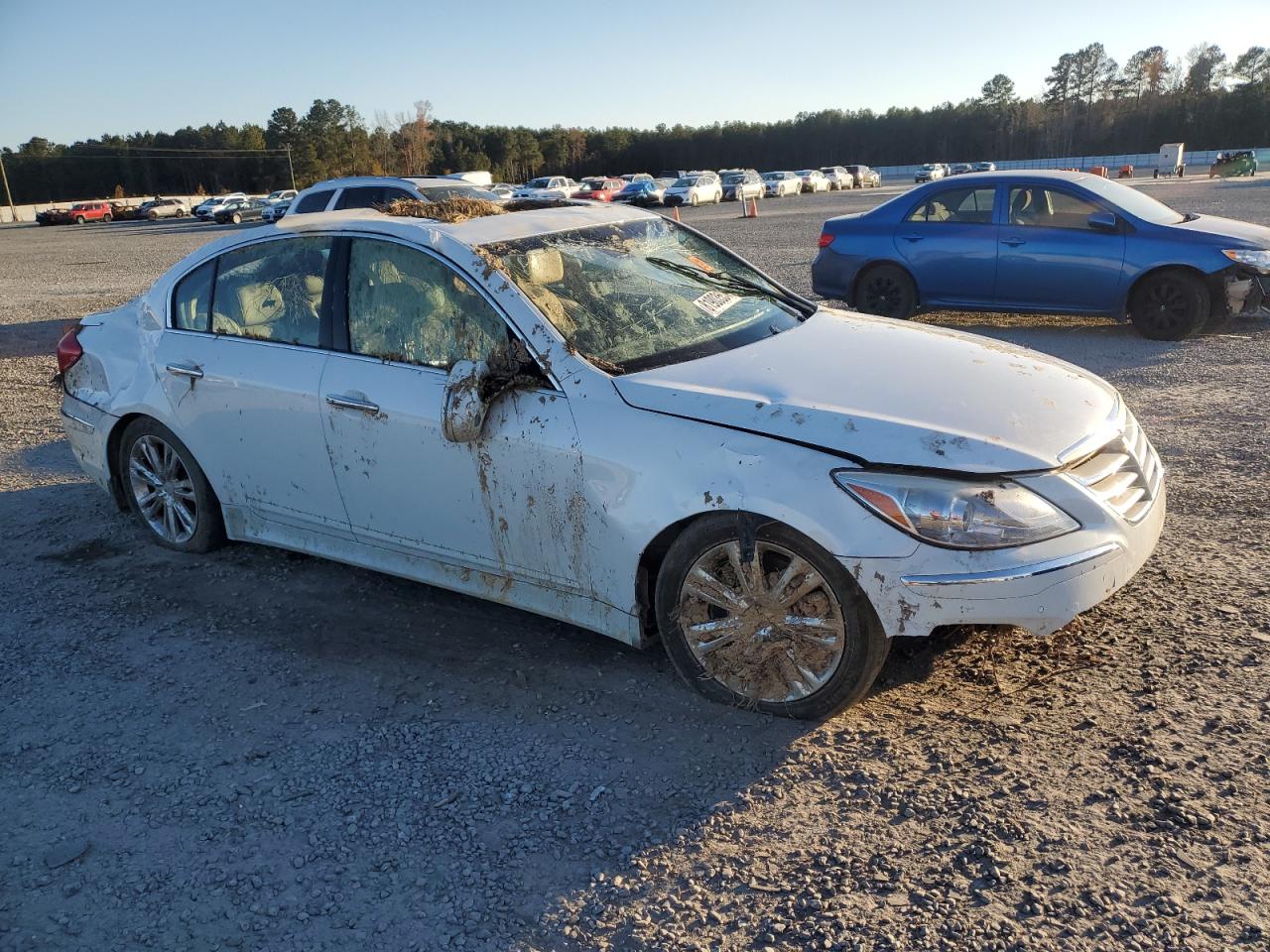 2013 Hyundai Genesis VIN KMHGC4DD7DU241784 Copart auction photo, all over / mechanical damage thumbnail 4
