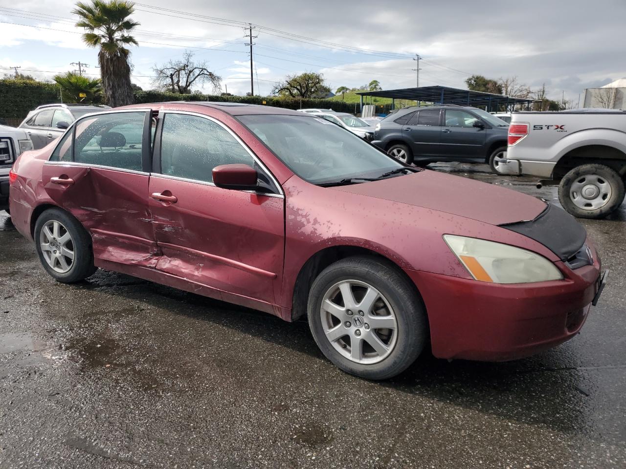2005 Honda Accord VIN 1HGCM66545A025929 Copart auction photo, rear end / side damage thumbnail 4