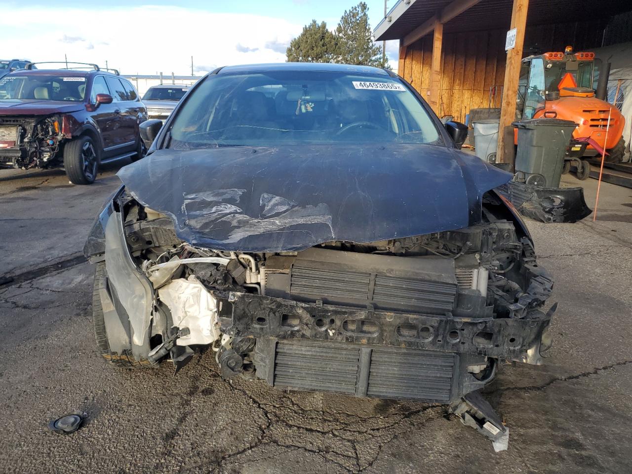2013 Ford Focus VIN 1FADP3F24DL325431 Copart auction photo, front end / hail damage thumbnail 5