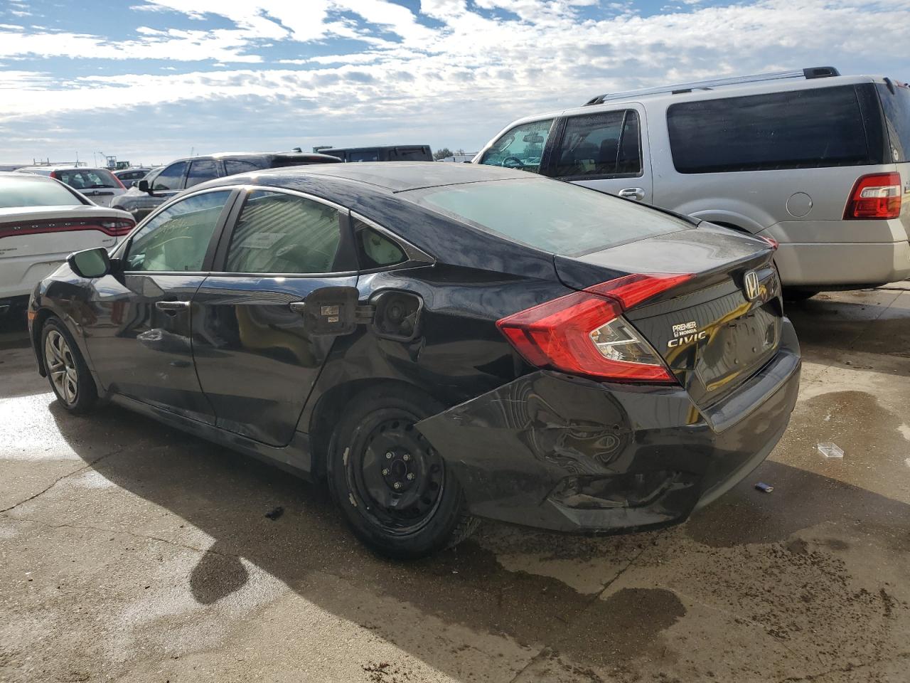 2017 Honda Civic VIN 19XFC2F5XHE016161 Copart auction photo, rear end / frame damage damage thumbnail 2
