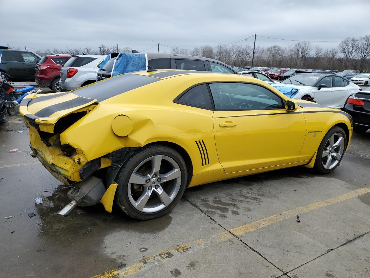 2012 Chevrolet Camaro VIN 2G1FB1E3XC9185772 Copart auction photo, rear end / side damage thumbnail 3