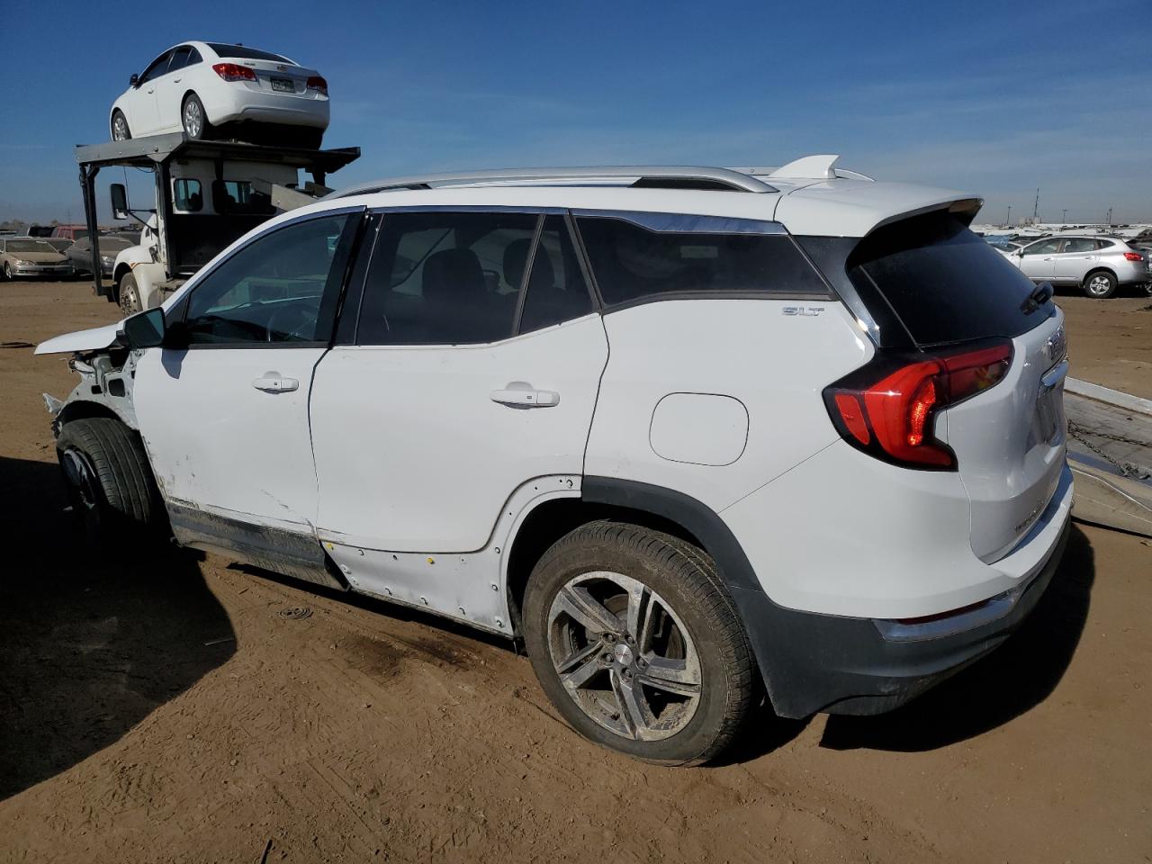 2018 GMC Terrain VIN 3GKALVEV6JL372965 Copart auction photo, front end / side damage thumbnail 2
