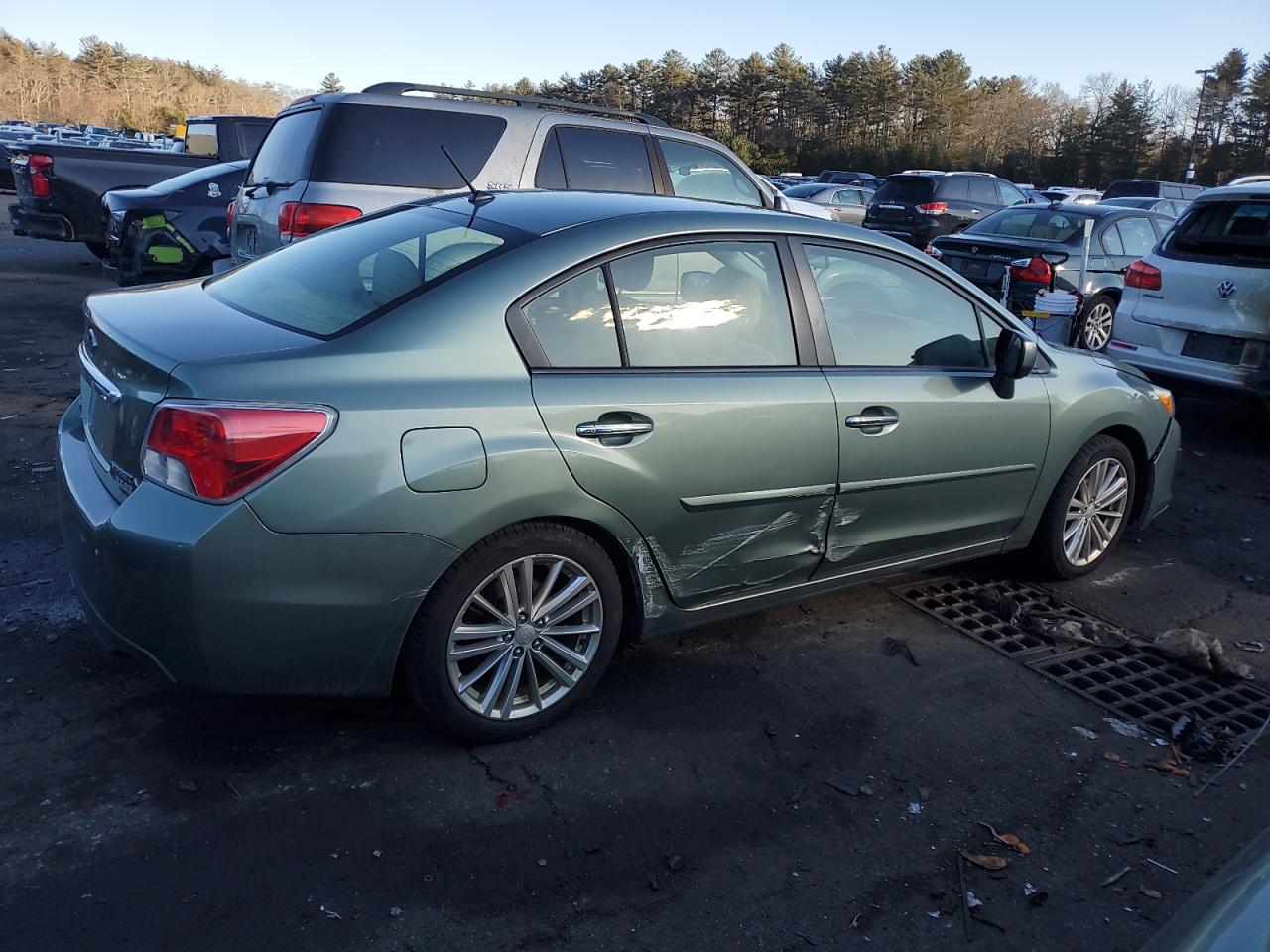 2014 Subaru Impreza VIN JF1GJAH61EH012845 Copart auction photo, side damage thumbnail 3