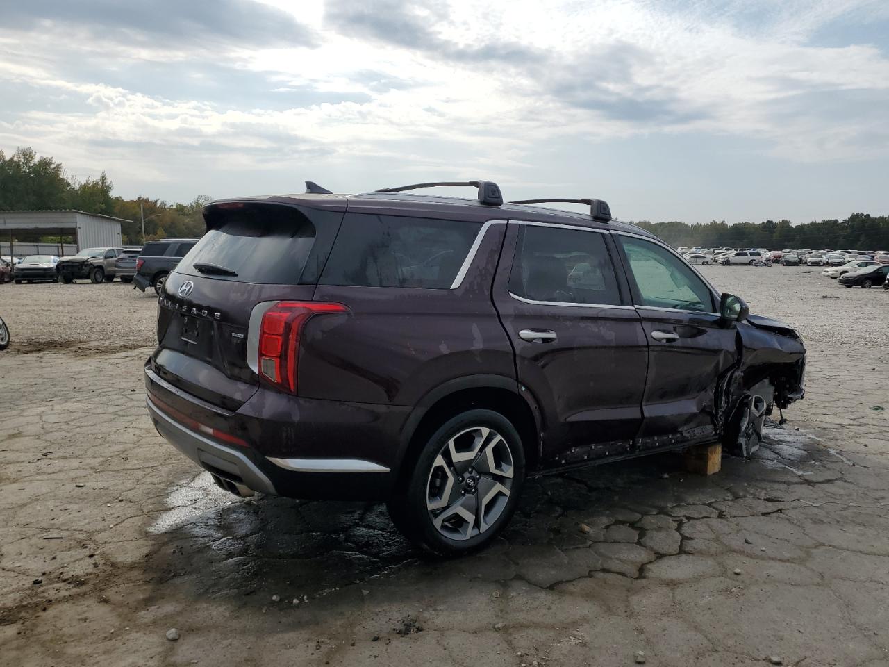 2023 Hyundai Palisade VIN KM8R5DGE9PU575276 Copart auction photo, front end / side damage thumbnail 3