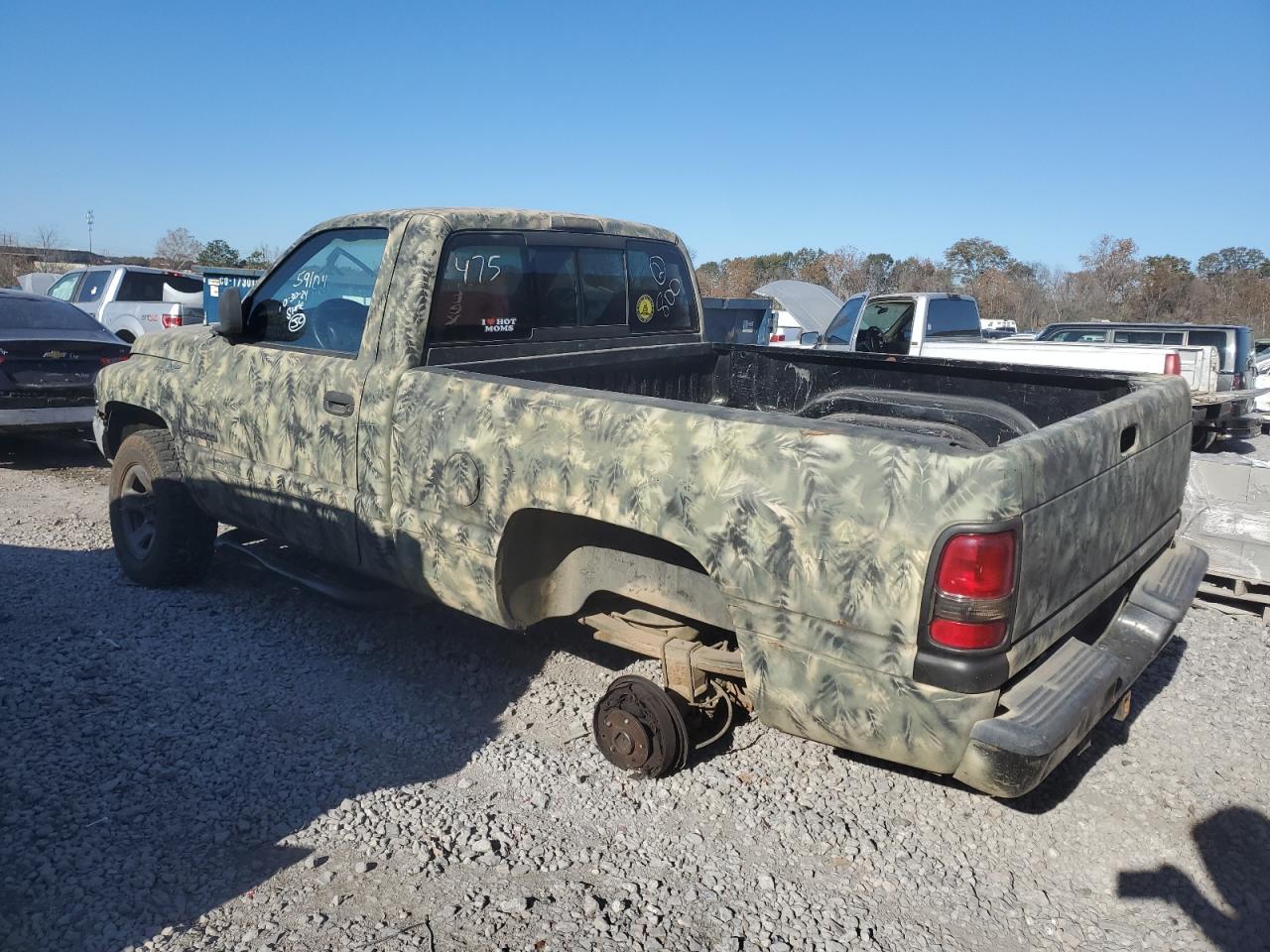 1998 Dodge RAM VIN 1B7HF16Y7WS633175 Copart auction photo, rear end damage thumbnail 2