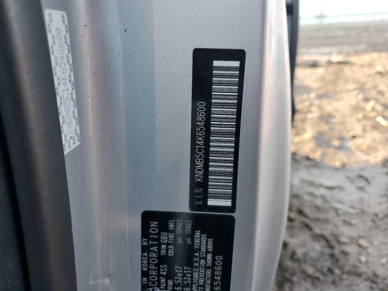 2019 KIA Sedona VIN KNDMB5C14K6548600 Copart auction photo, front end damage thumbnail 15