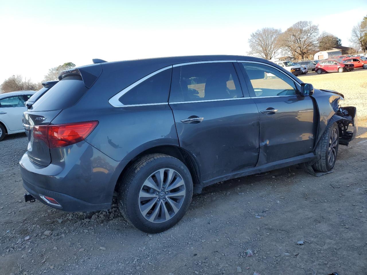 2014 Acura MDX VIN 5FRYD3H44EB016998 Copart auction photo, front end / side damage thumbnail 3