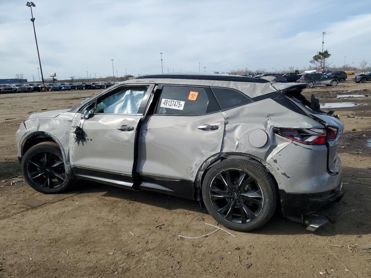 2021 Chevrolet Blazer VIN 3GNKBERS3MS570651 Copart auction photo, rollover damage thumbnail 2