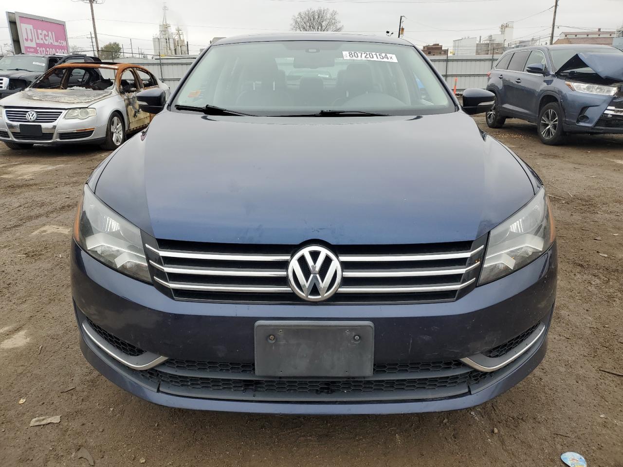 2014 Volkswagen Passat VIN 1VWBP7A32EC015494 Copart auction photo, rear end / side damage thumbnail 5