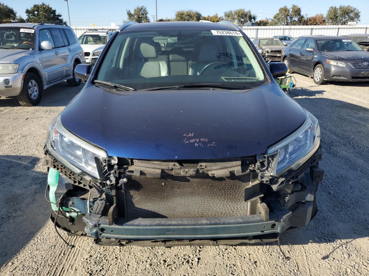 2015 Honda CR-V VIN 2HKRM4H70FH633050 Copart auction photo, front end damage thumbnail 5