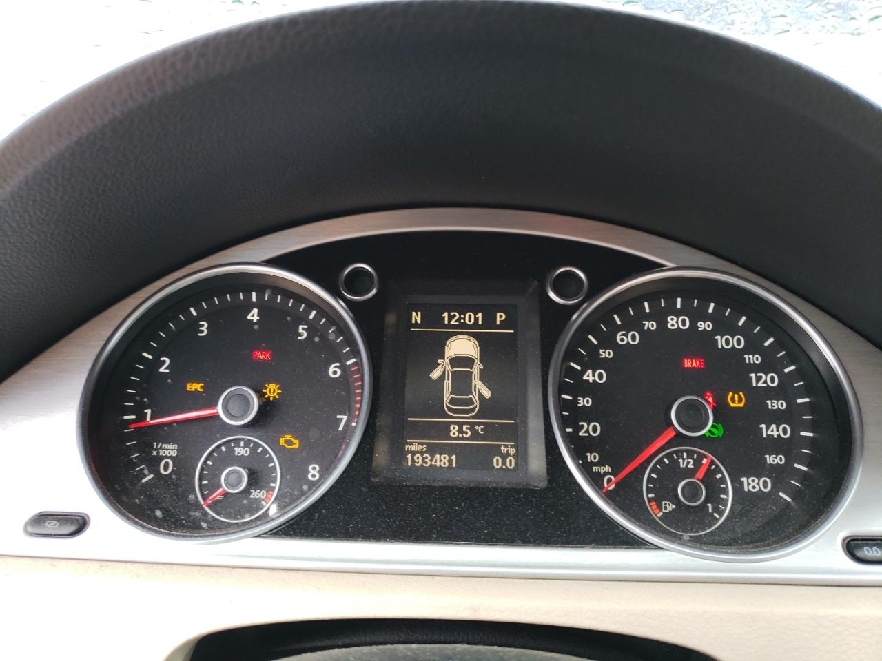 2012 Volkswagen Passat CC VIN WVWHP7AN7CE551034 Copart auction photo, mechanical / minor dent/scratches damage thumbnail 9