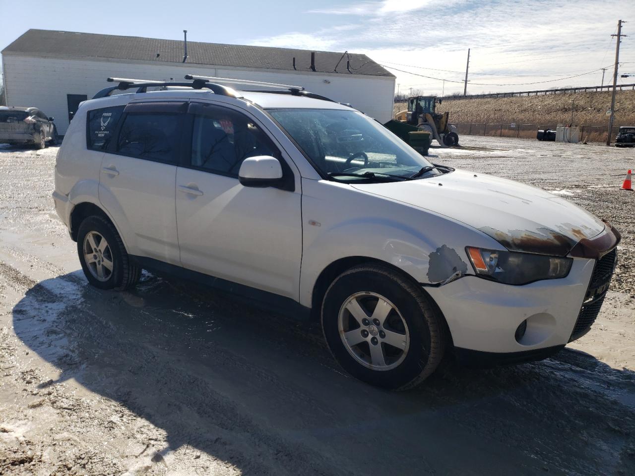 2010 Mitsubishi Outlander VIN JA4AS2AW7AZ017835 Copart auction photo, front end / side damage thumbnail 4