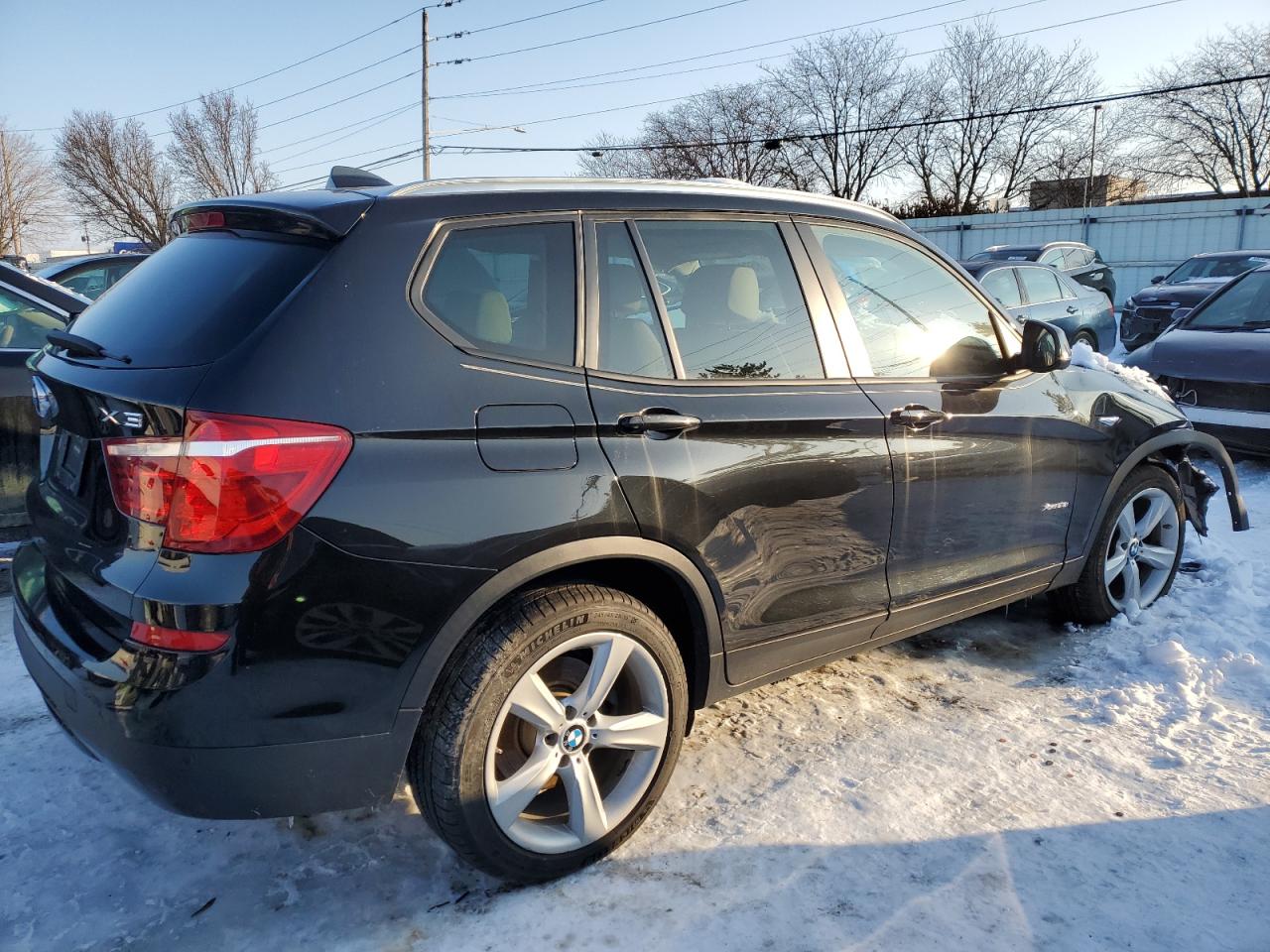 2017 BMW X3 VIN 5UXWX9C33H0W71284 Copart auction photo, front end / mechanical damage thumbnail 3