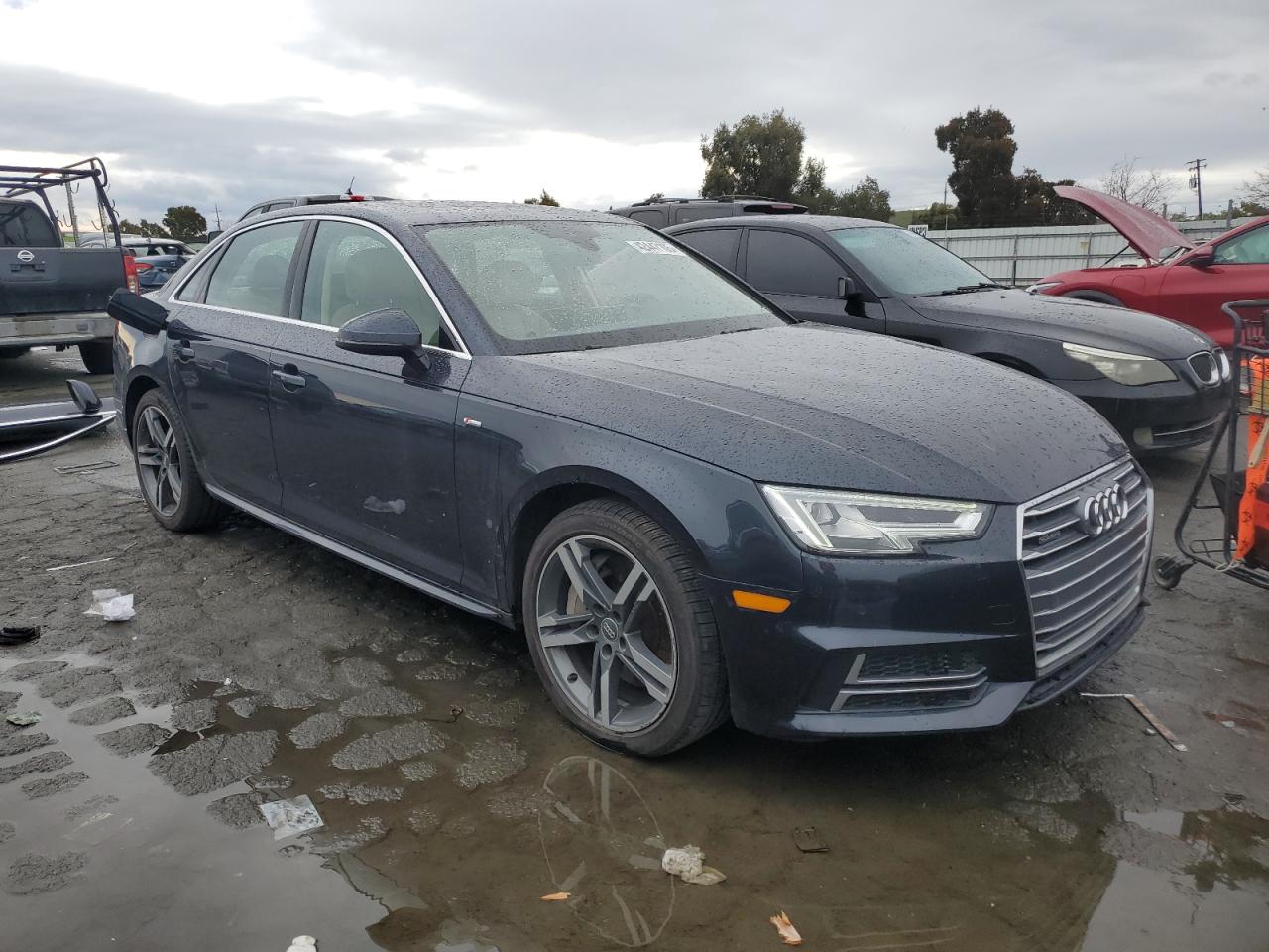 2017 Audi A4 VIN WAUENAF4XHN037527 Copart auction photo, side / front end damage thumbnail 4