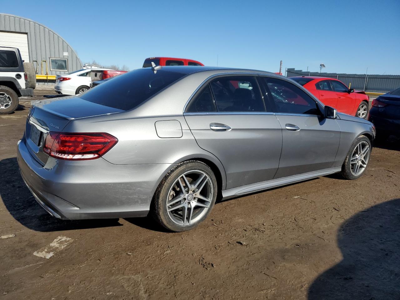 2015 Mercedes-Benz E-klasse VIN WDDHF8JB1FB119095 Copart auction photo, front end / side damage thumbnail 3