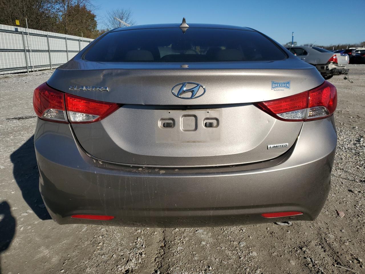 2013 Hyundai Elantra VIN 5NPDH4AE2DH157159 Copart auction photo, side / rear end damage thumbnail 6