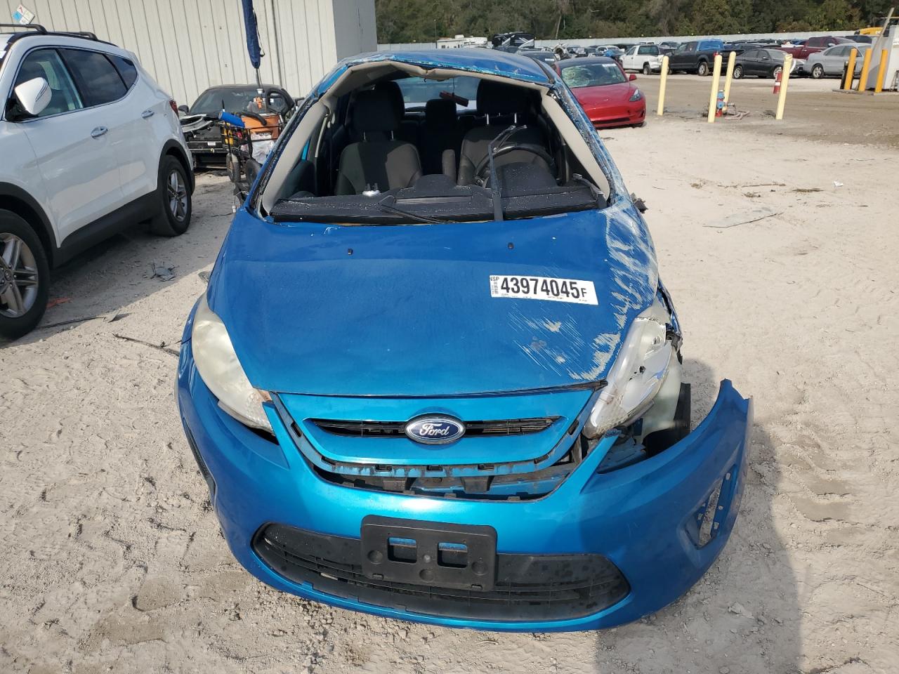 2013 Ford Fiesta VIN 3FADP4EJ6DM161869 Copart auction photo, rollover damage thumbnail 5