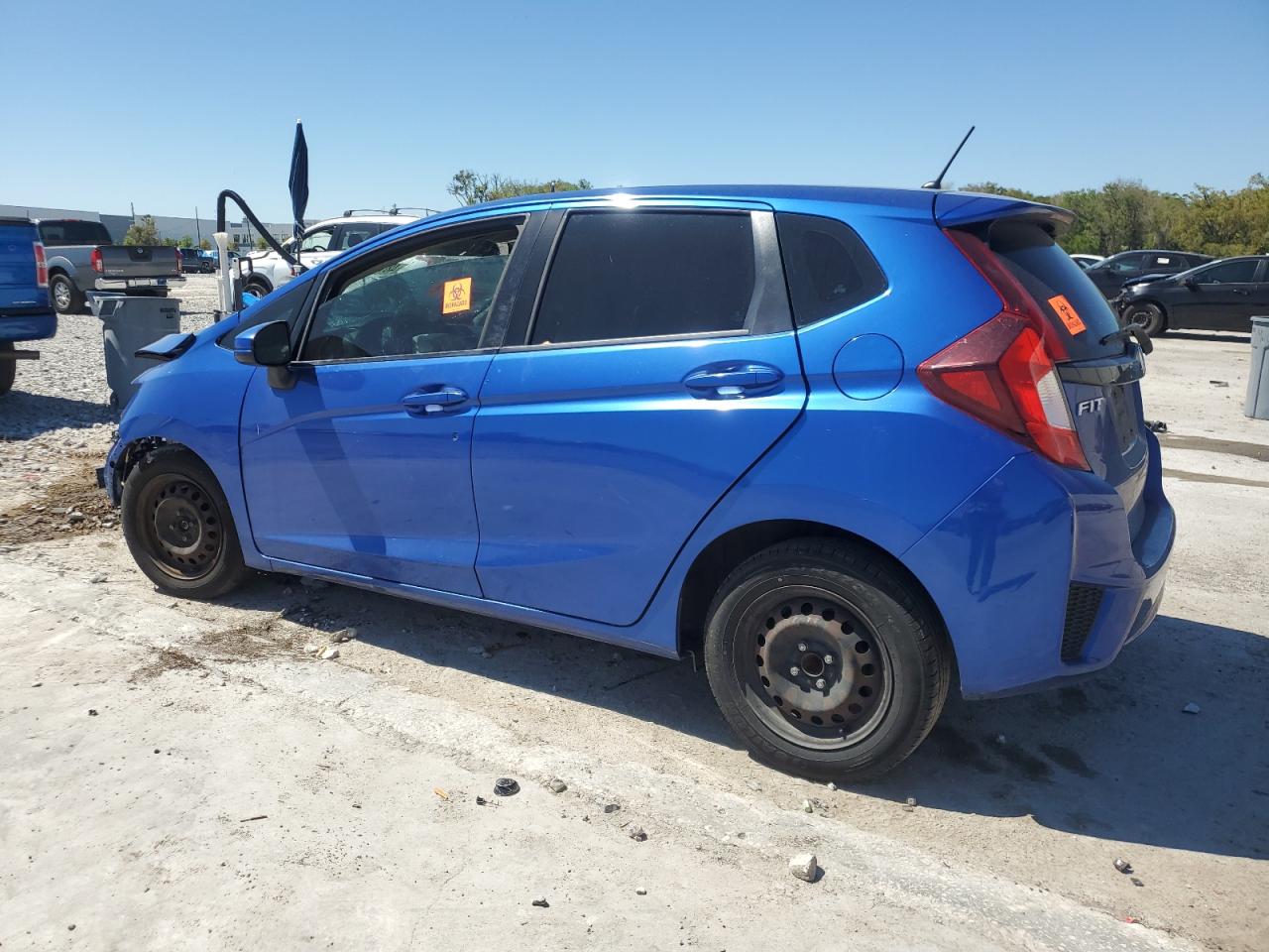 2015 Honda Fit VIN 3HGGK5H56FM723252 Copart auction photo, front end / side damage thumbnail 2