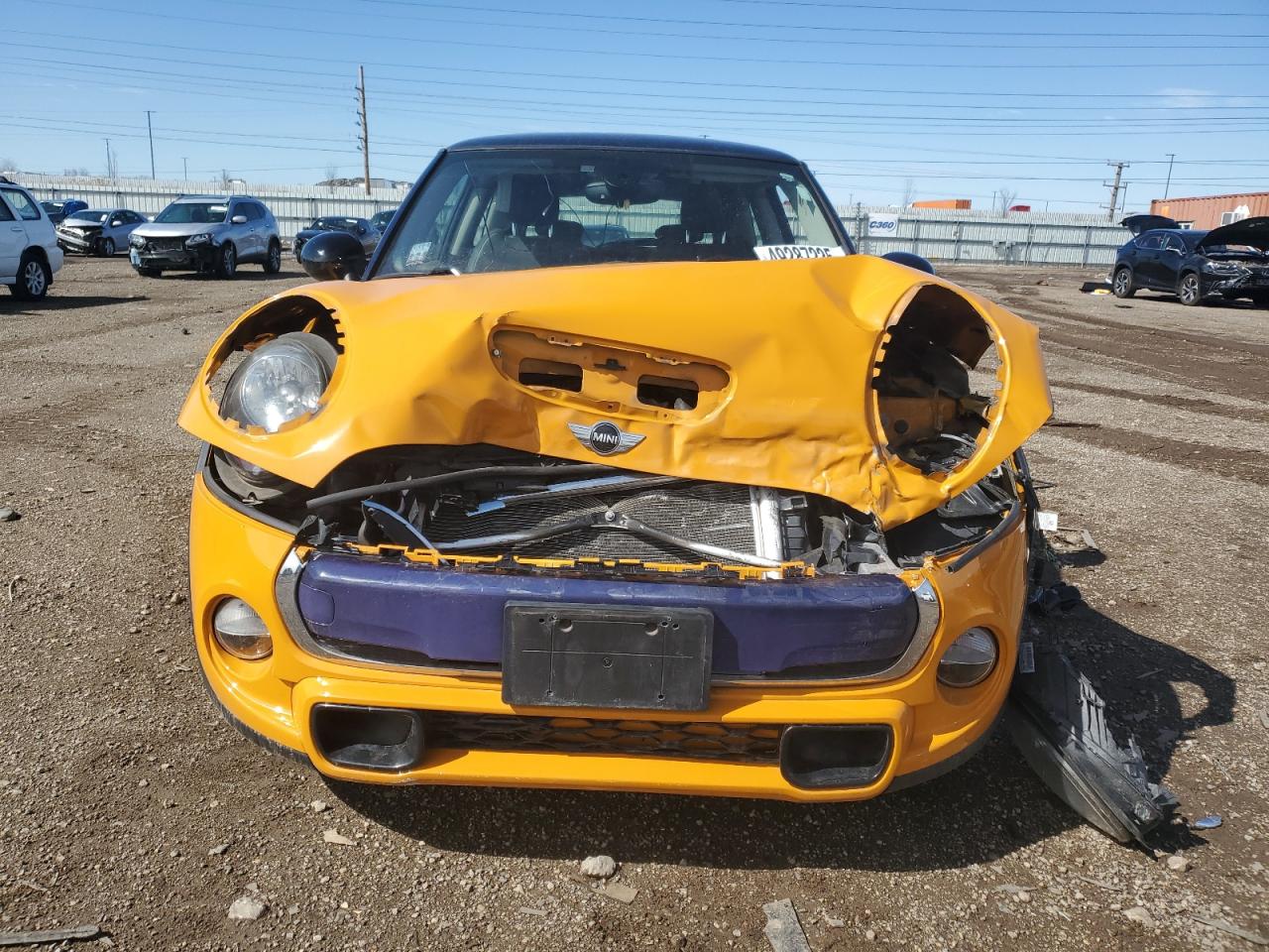 2015 MINI Cooper VIN WMWXP7C51F2A33886 Copart auction photo, front end / mechanical damage thumbnail 5