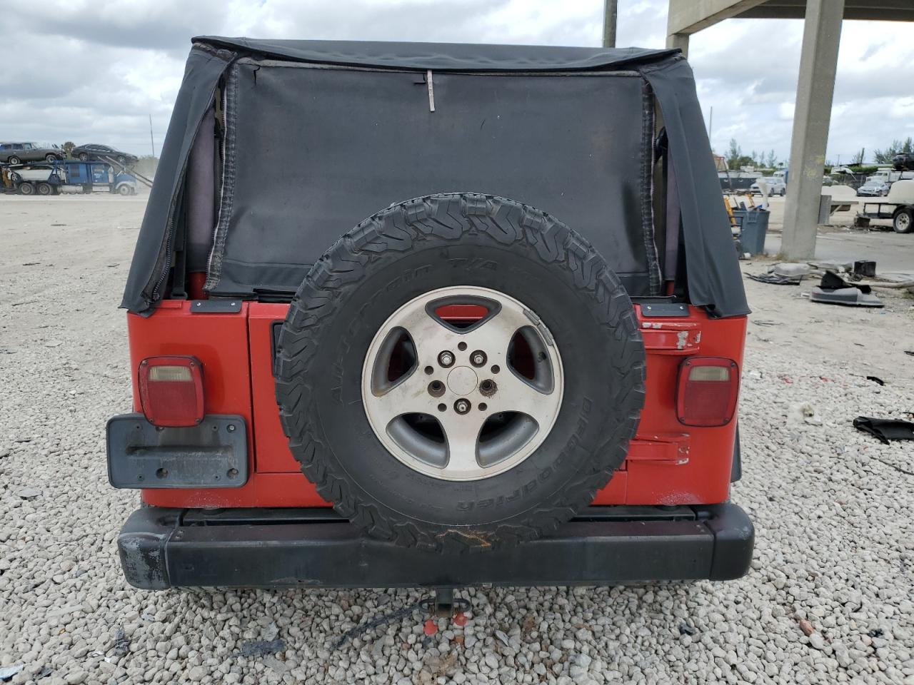 1997 Jeep Wrangler VIN 1J4FY29P1VP524751 Copart auction photo, undercarriage / mechanical damage thumbnail 6