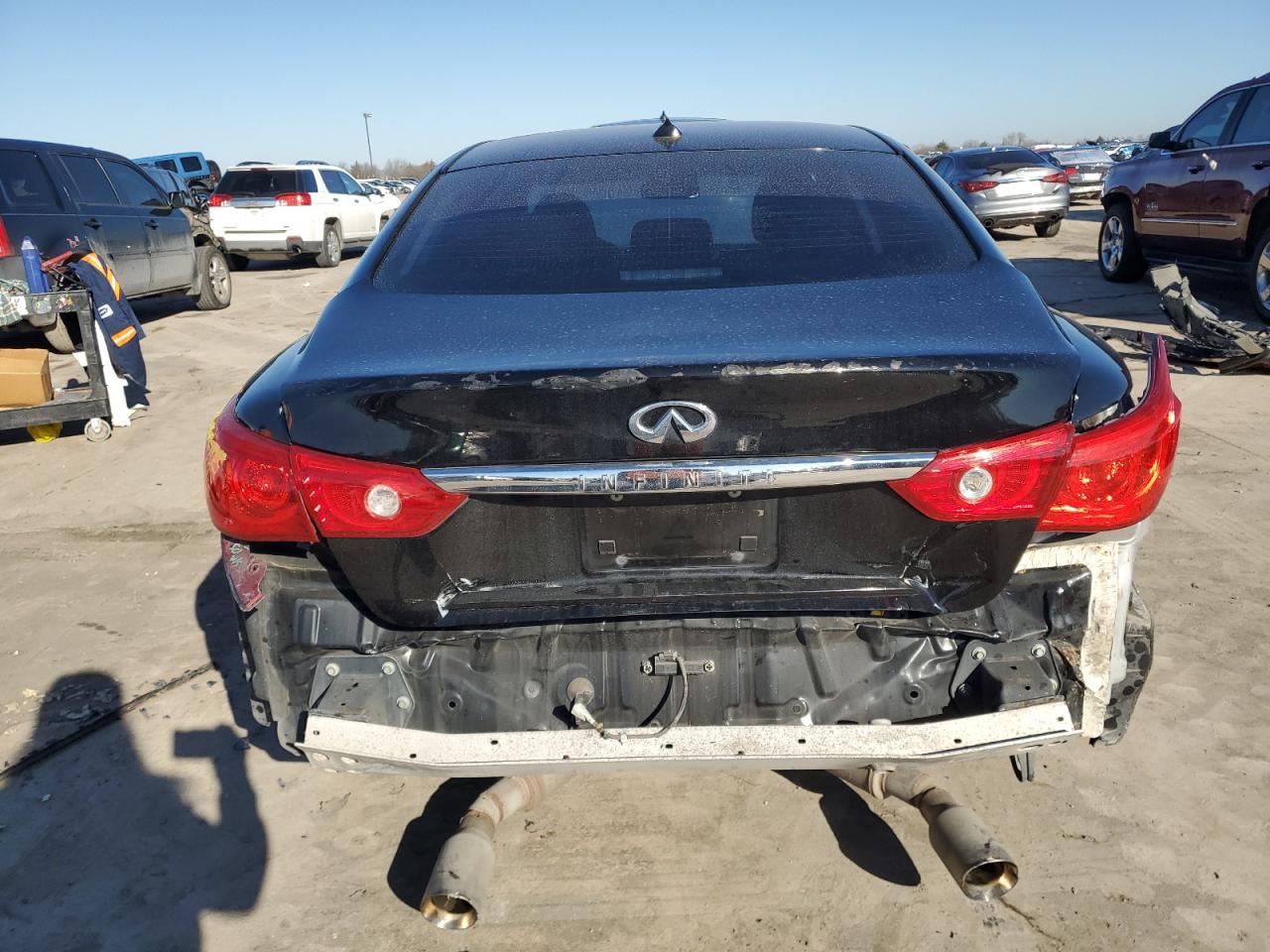 2014 Infiniti Q50 VIN JN1BV7AP5EM682665 Copart auction photo, front end damage thumbnail 6