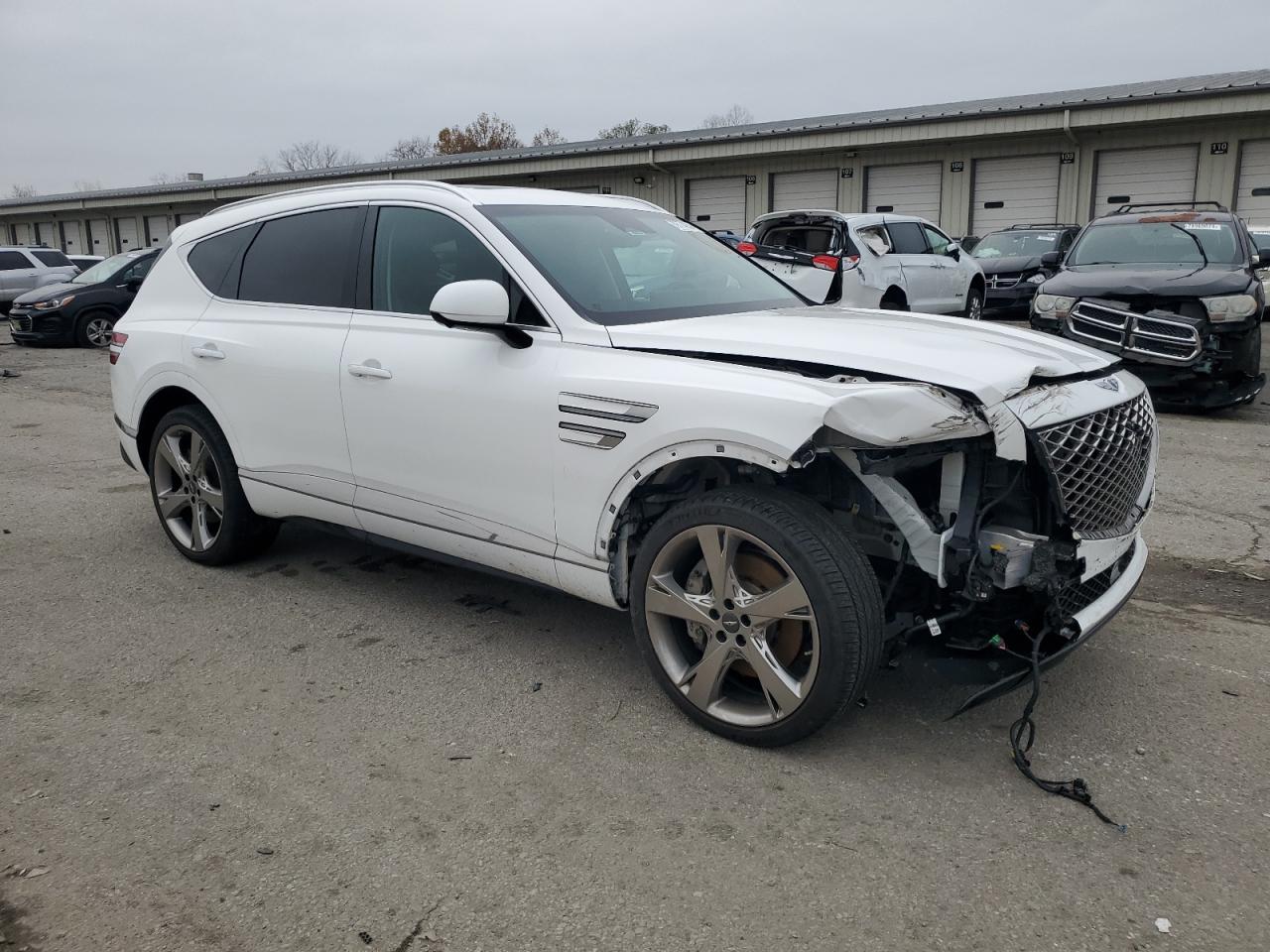 2021 Genesis Gv80 VIN KMUHCESC5MU070362 Copart auction photo, front end damage thumbnail 4