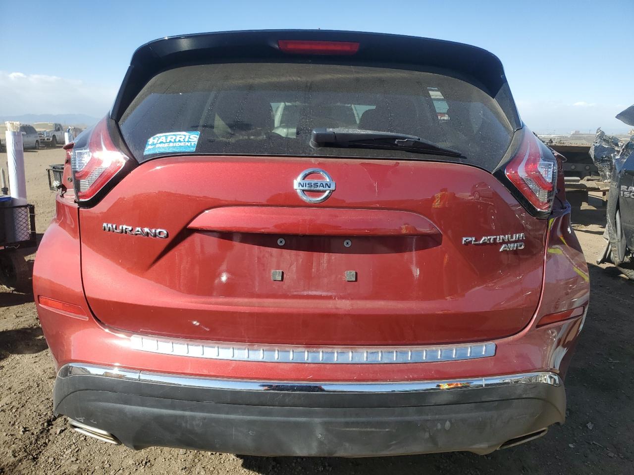 2015 Nissan Murano VIN 5N1AZ2MH9FN222193 Copart auction photo, stripped damage thumbnail 6