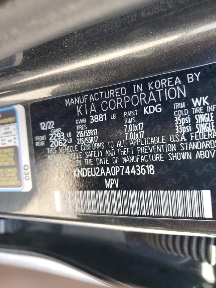 2023 KIA Seltos VIN KNDEU2AA0P7443618 Copart auction photo, side damage thumbnail 14