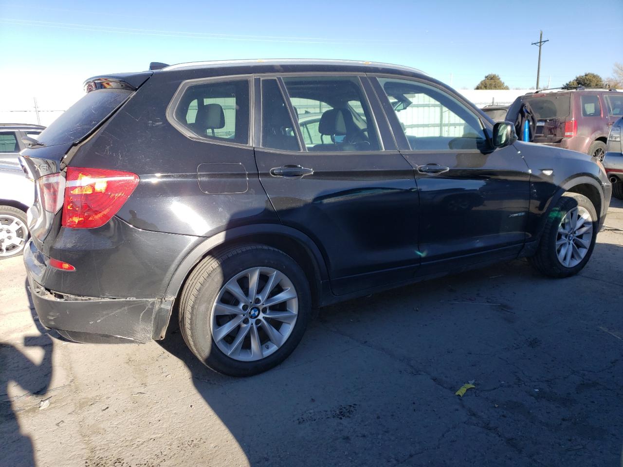 2014 BMW X3 VIN 5UXWX9C51E0D31373 Copart auction photo, rear end / minor dent/scratches damage thumbnail 3