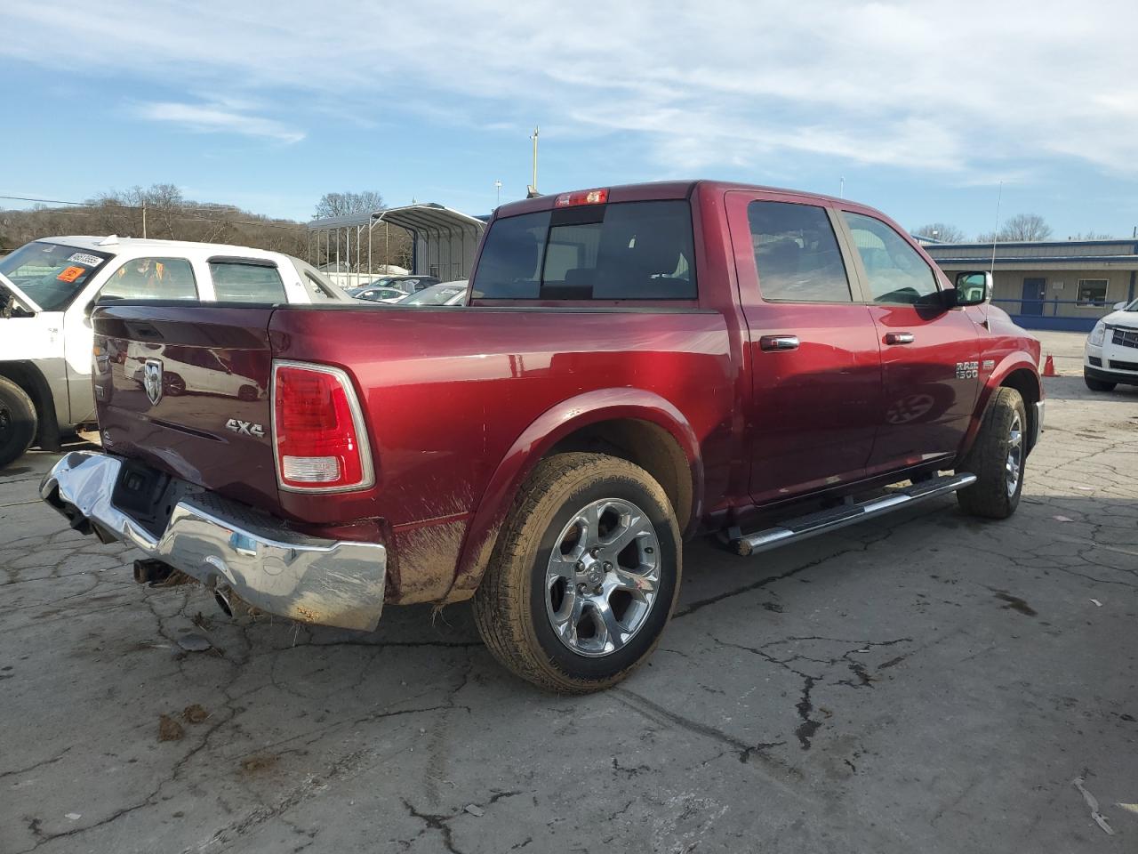 2018 RAM 1500 VIN 1C6RR7NT1JS112277 Copart auction photo, side / rear end damage thumbnail 3