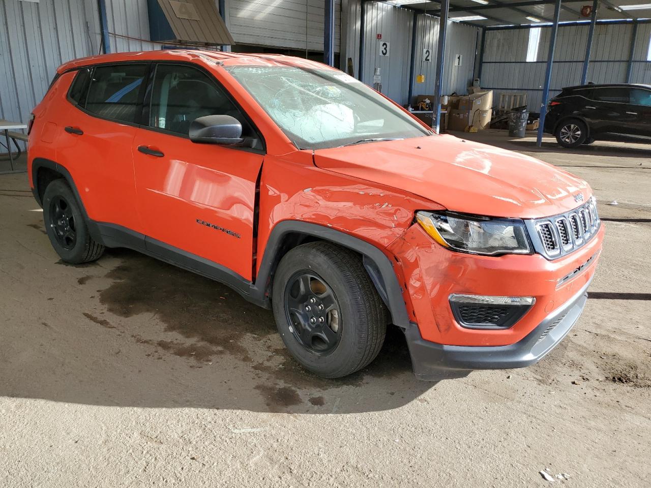 2021 Jeep Compass VIN 3C4NJCABXMT542610 Copart auction photo, rollover damage thumbnail 4