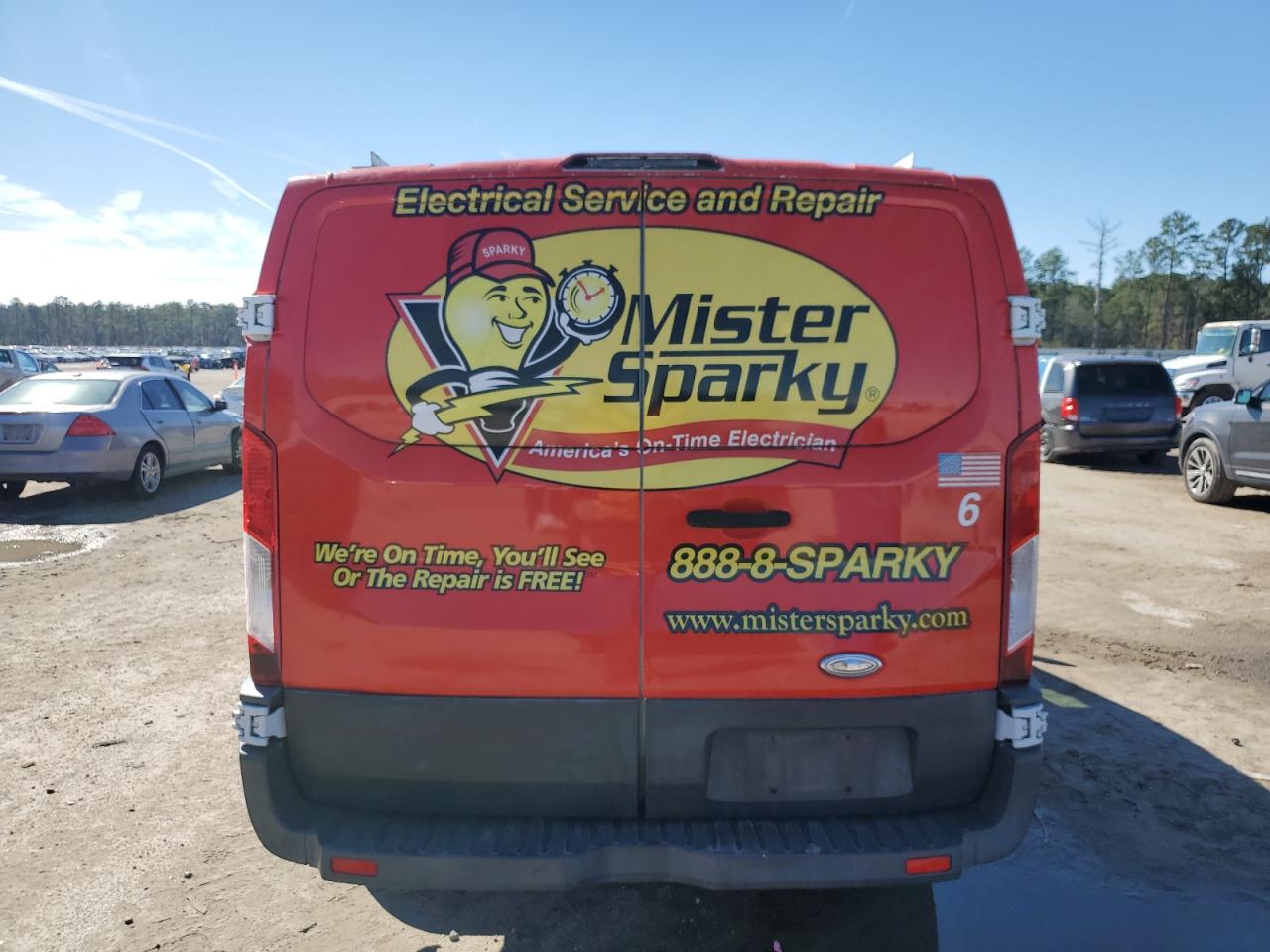 2015 Ford Transit VIN 1FTNR1ZM2FKA34218 Copart auction photo, side damage thumbnail 6