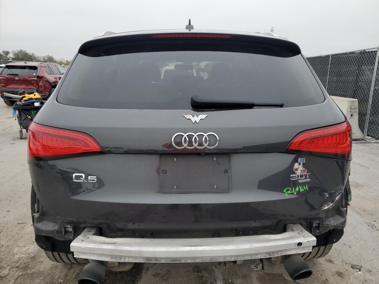 2014 Audi Q5 VIN WA1DGAFP9EA020525 Copart auction photo, rear end damage thumbnail 6