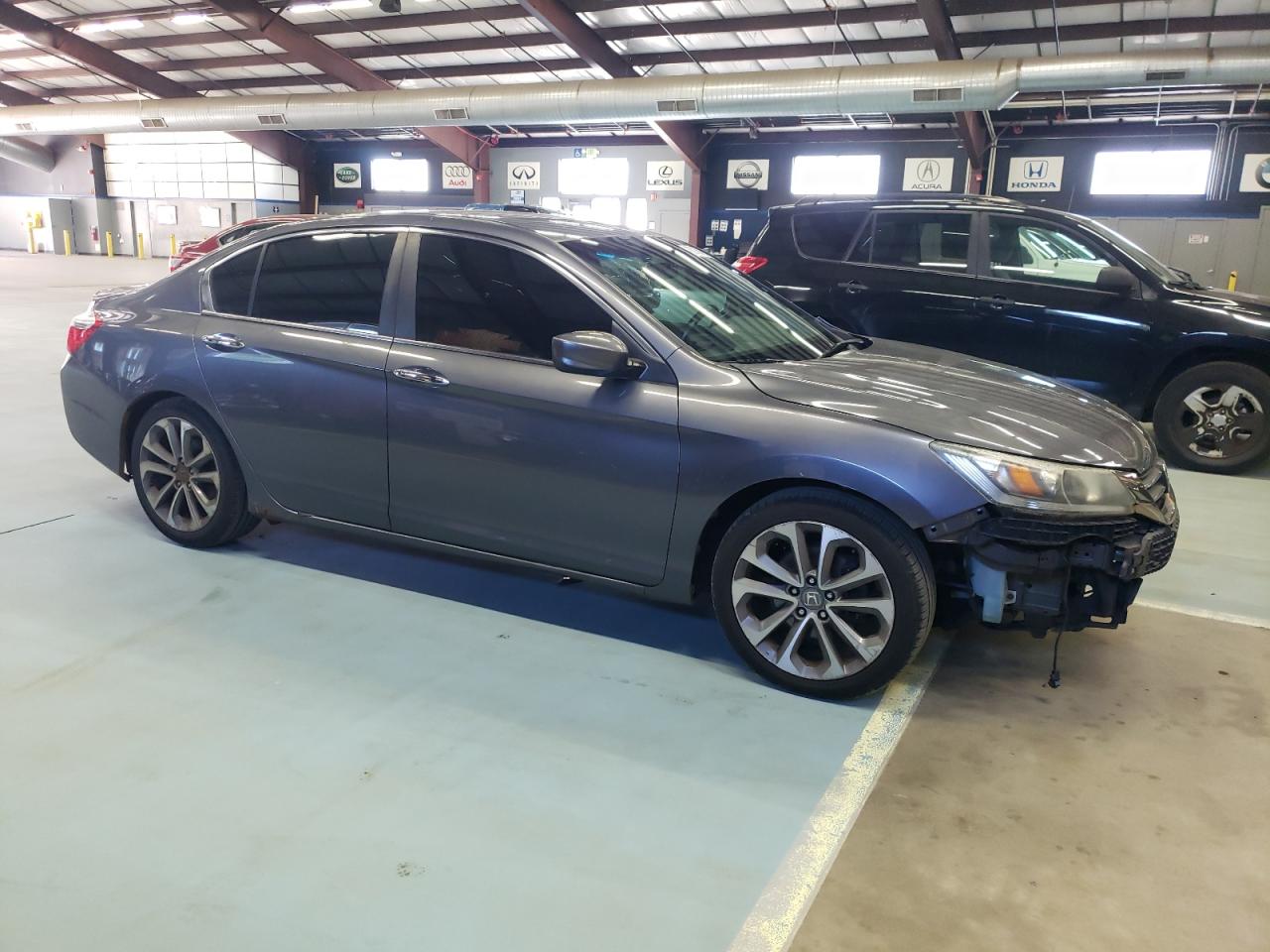2013 Honda Accord VIN 1HGCR2F59DA092485 Copart auction photo, front end / minor dent/scratches damage thumbnail 4