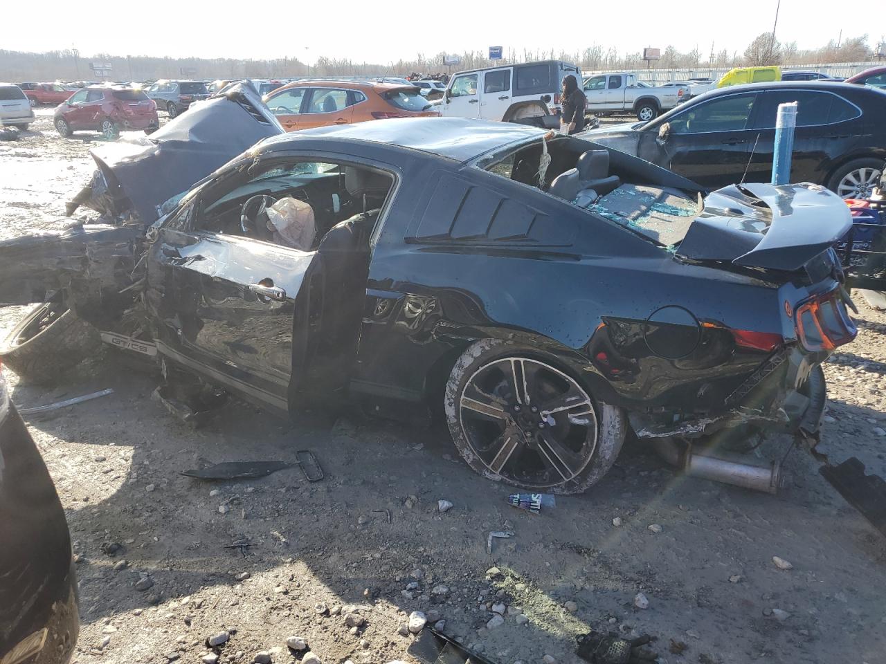 2014 Ford Mustang VIN 1ZVBP8CF5E5262736 Copart auction photo, all over damage thumbnail 2
