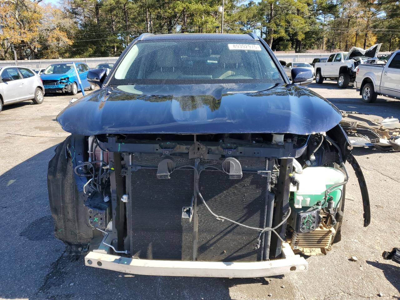 2020 Toyota Highlander VIN 5TDGZRAH3LS512950 Copart auction photo, front end / side damage thumbnail 5