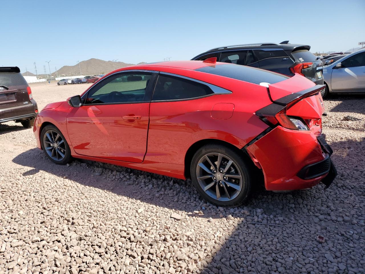 2020 Honda Civic VIN 2HGFC3B34LH351215 Copart auction photo, rear end damage thumbnail 2