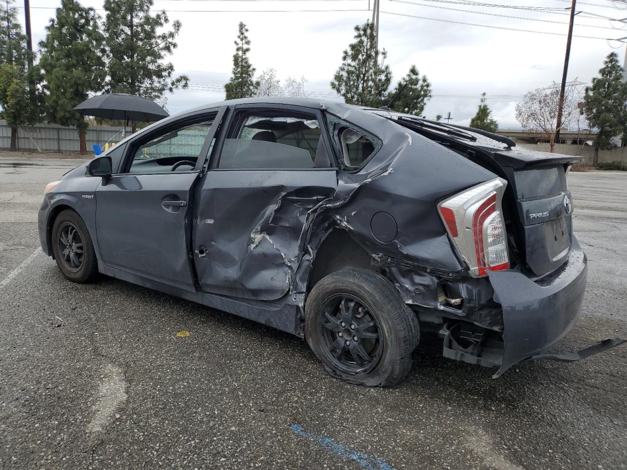 2013 Toyota Prius VIN JTDKN3DU2D1682338 Copart auction photo, side / undercarriage damage thumbnail 2