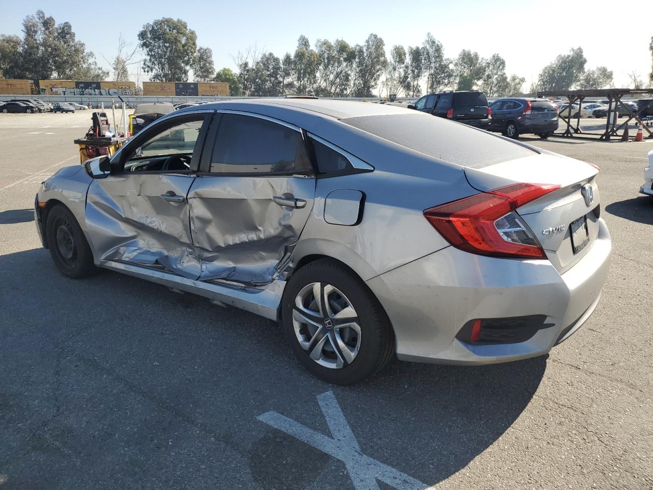 2016 Honda Civic VIN 2HGFC2F52GH541915 Copart auction photo, side / front end damage thumbnail 2