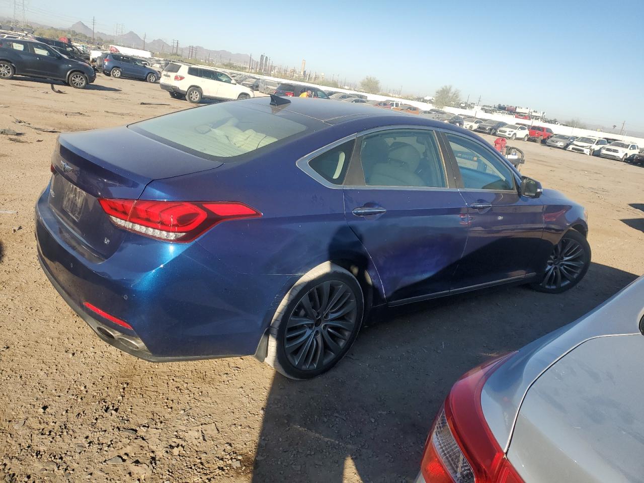 2015 Hyundai Genesis VIN KMHGN4JF1FU060604 Copart auction photo, mechanical / damage history damage thumbnail 3