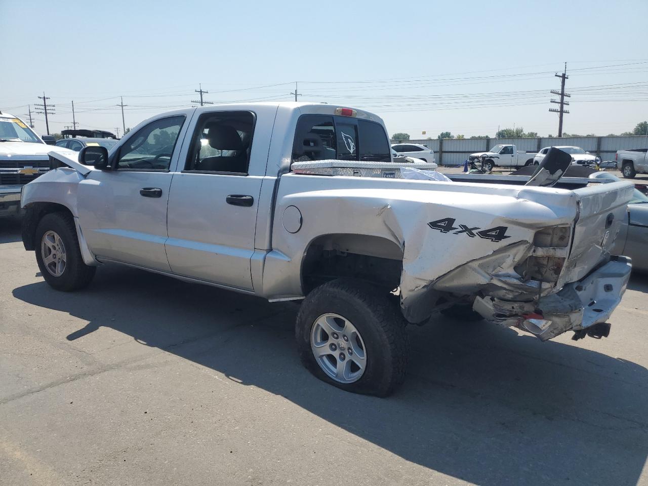 2007 Dodge Dakota VIN 1D7HW48P47S171560 Copart auction photo, rear end / front end damage thumbnail 2