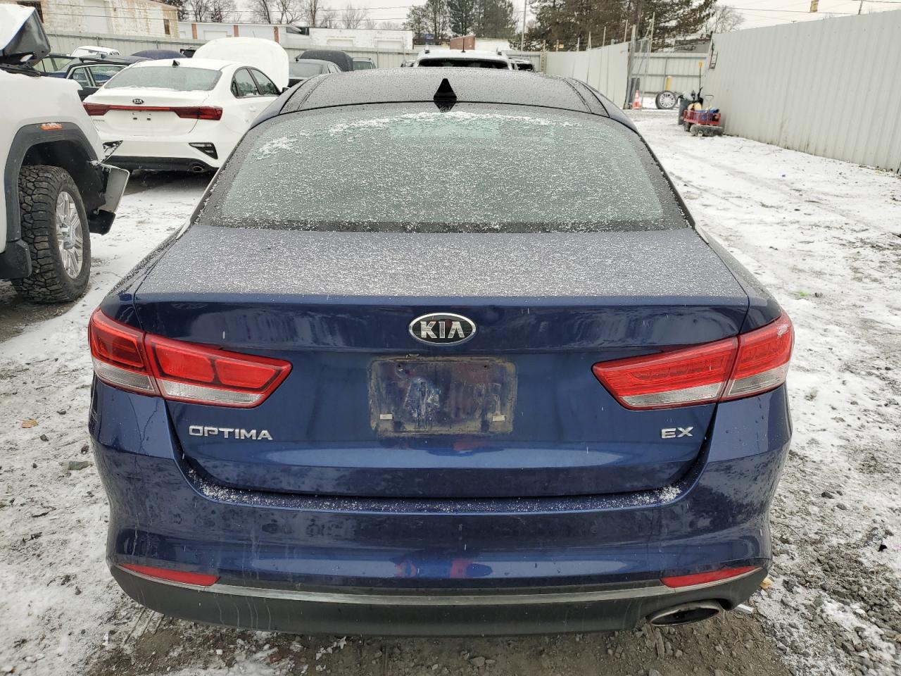 2017 KIA Optima VIN 5XXGU4L30HG144223 Copart auction photo, front end / side damage thumbnail 6