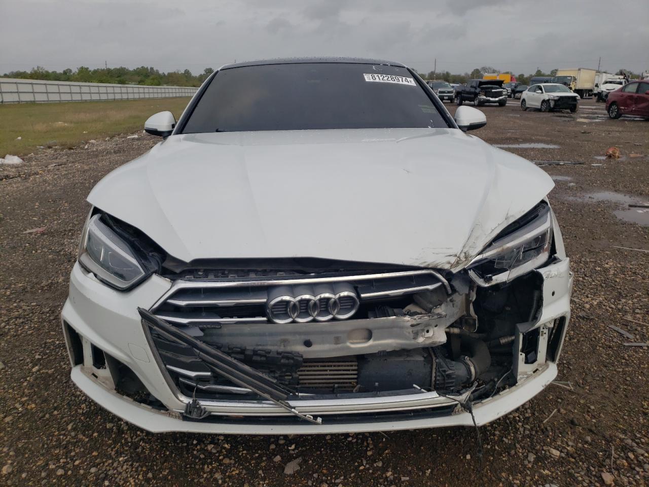 2018 Audi A5 VIN WAUTNAF58JA000487 Copart auction photo, front end / minor dent/scratches damage thumbnail 5
