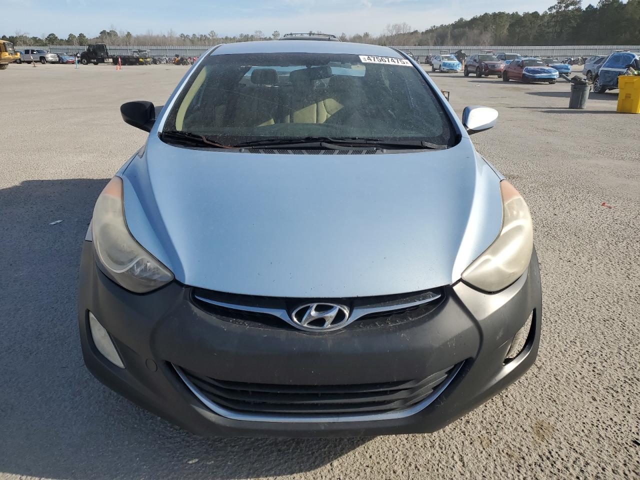 2013 Hyundai Elantra VIN KMHDH4AE4DU491582 Copart auction photo, rear end damage thumbnail 5