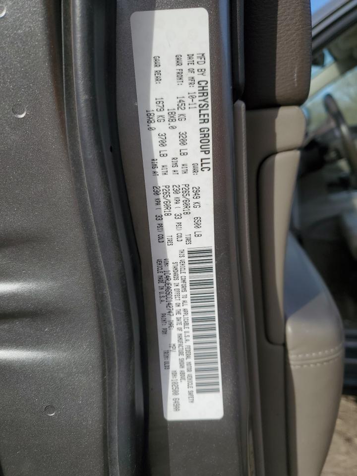 2012 Jeep Grand Cherokee VIN 1C4RJEAG5CC142747 Copart auction photo, front end / mechanical damage thumbnail 15