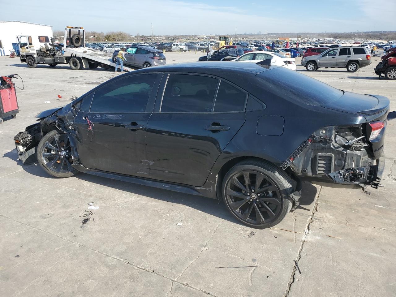 2020 Toyota Corolla VIN 5YFS4RCE6LP034799 Copart auction photo, front end / rear end damage thumbnail 2