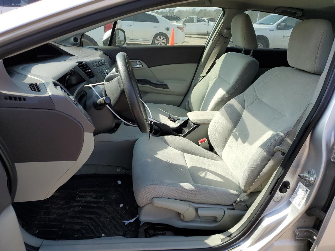 2012 Honda Civic VIN 2HGFB2F80CH329554 Copart auction photo, front end / side damage thumbnail 7